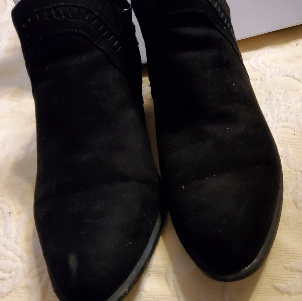 Bamboo Black Faux Suede Boots